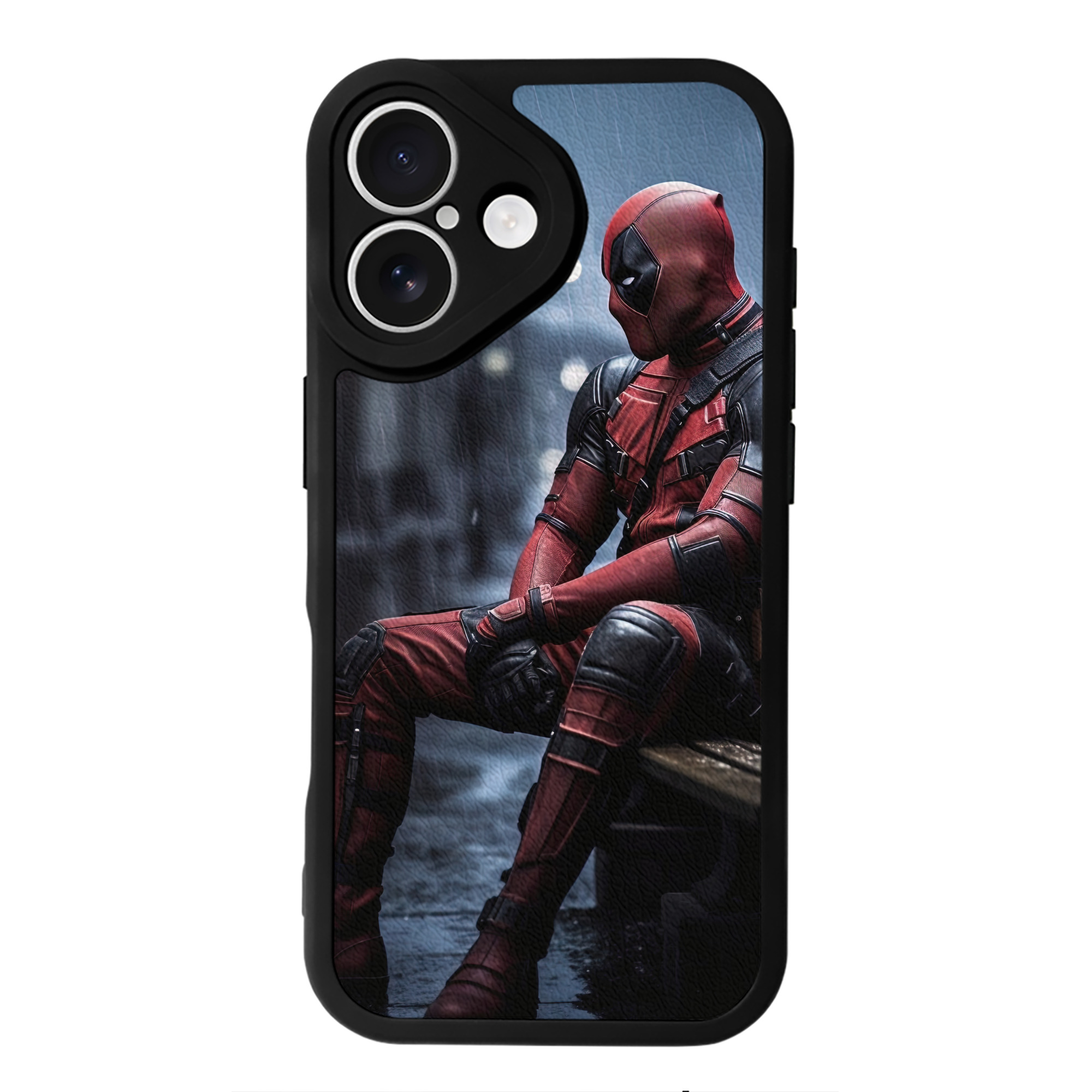 （画像用） Deadpool デッドプール 【iPhone 16シリーズ対応】シリコンスマホケース（レザー調） 材質：シリコン